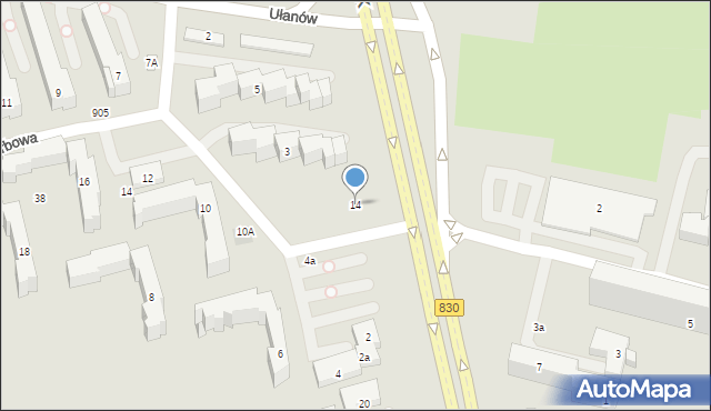 Lublin, Armii Krajowej, 14, mapa Lublina