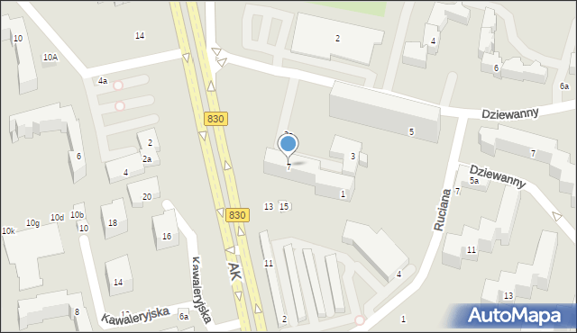 Lublin, Armii Krajowej, 7, mapa Lublina