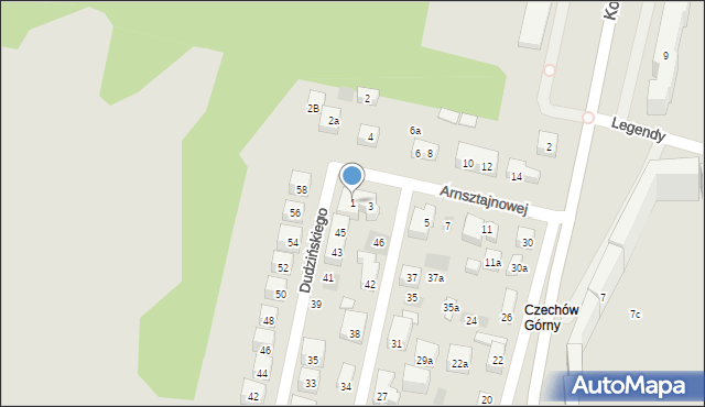 Lublin, Arnsztajnowej Franciszki, 1, mapa Lublina