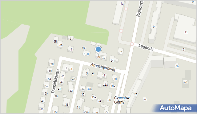 Lublin, Arnsztajnowej Franciszki, 10, mapa Lublina