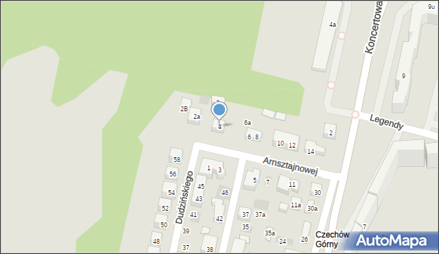 Lublin, Arnsztajnowej Franciszki, 4, mapa Lublina