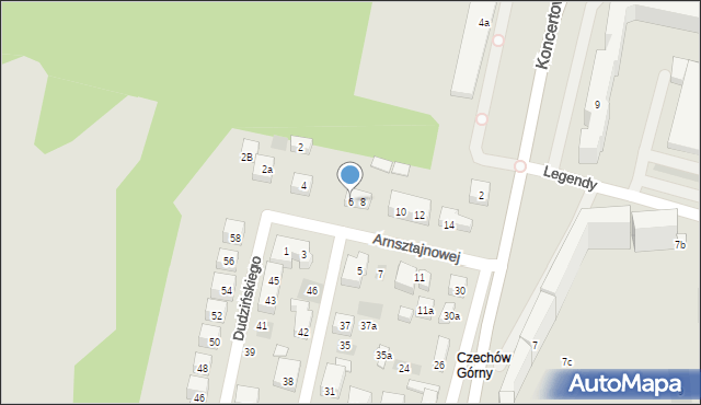 Lublin, Arnsztajnowej Franciszki, 6, mapa Lublina