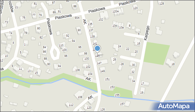 Lubliniec, Armii Krajowej, 145, mapa Lubliniec