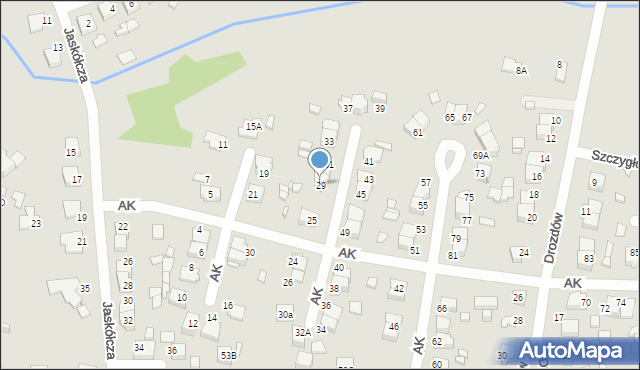 Lubliniec, Armii Krajowej, 29, mapa Lubliniec