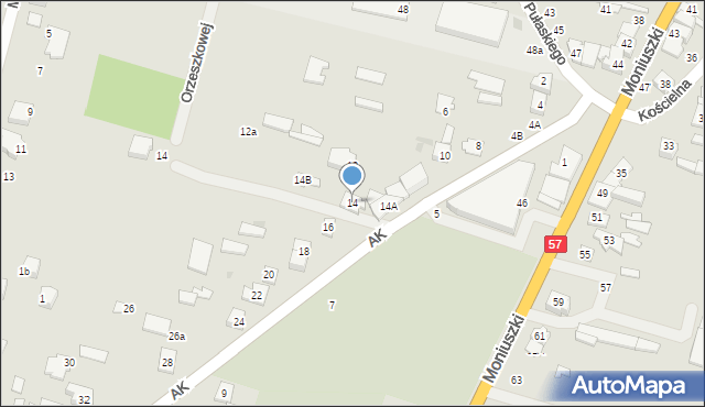 Maków Mazowiecki, Armii Krajowej, 14, mapa Maków Mazowiecki