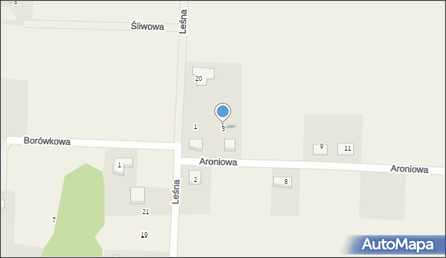 Marcinowice, Aroniowa, 3, mapa Marcinowice