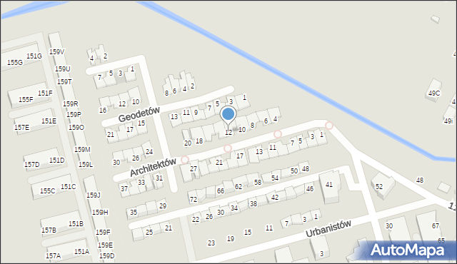 Marki, Architektów, 12, mapa Marki