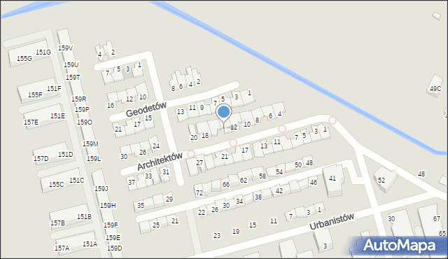 Marki, Architektów, 14, mapa Marki