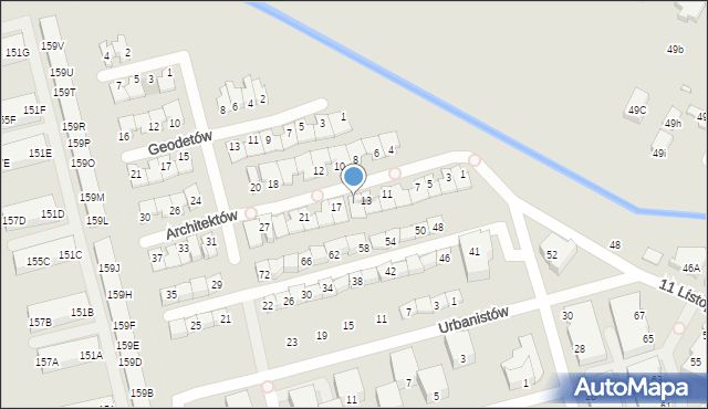 Marki, Architektów, 15, mapa Marki