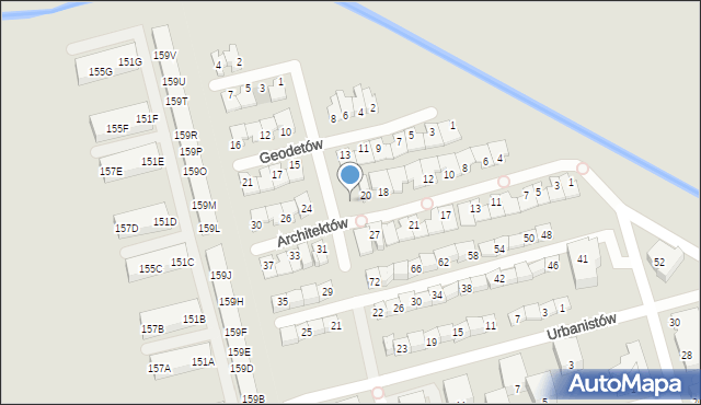 Marki, Architektów, 22, mapa Marki