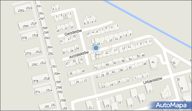 Marki, Architektów, 27, mapa Marki