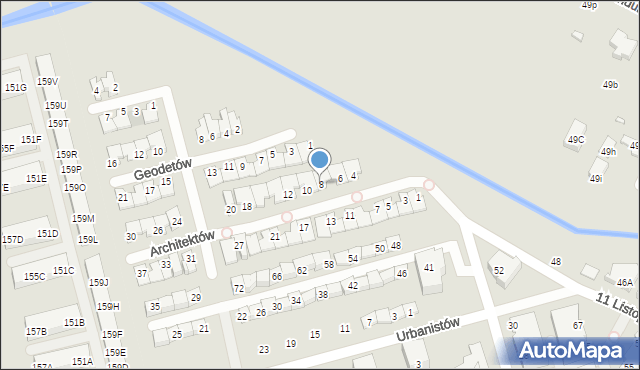 Marki, Architektów, 8, mapa Marki