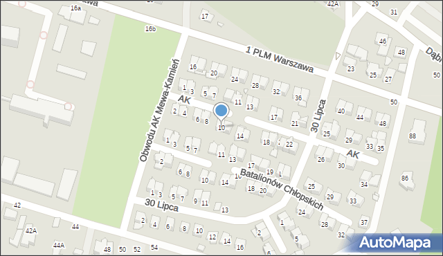 Mińsk Mazowiecki, Armii Krajowej, 10, mapa Mińsk Mazowiecki
