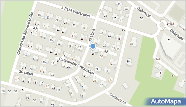 Mińsk Mazowiecki, Armii Krajowej, 26, mapa Mińsk Mazowiecki