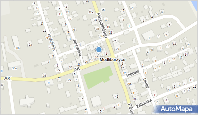 Modliborzyce, Armii Krajowej, 8, mapa Modliborzyce