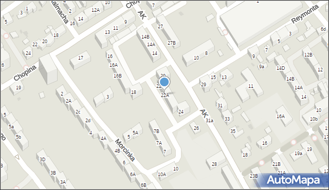 Mysłowice, Armii Krajowej, 22A, mapa Mysłowice