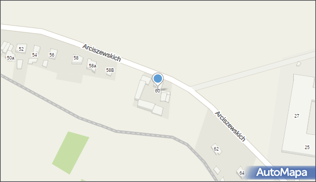 Nietążkowo, Arciszewskich, 60, mapa Nietążkowo
