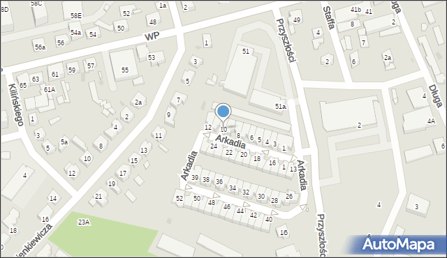 Nowa Sól, Arkadia, 10, mapa Nowa Sól