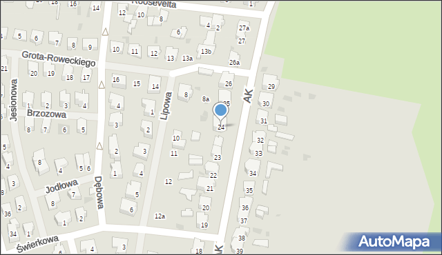 Nowogard, Armii Krajowej, 24, mapa Nowogard