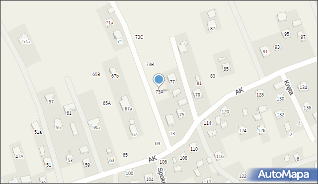 Odrzykoń, Armii Krajowej, 73A, mapa Odrzykoń