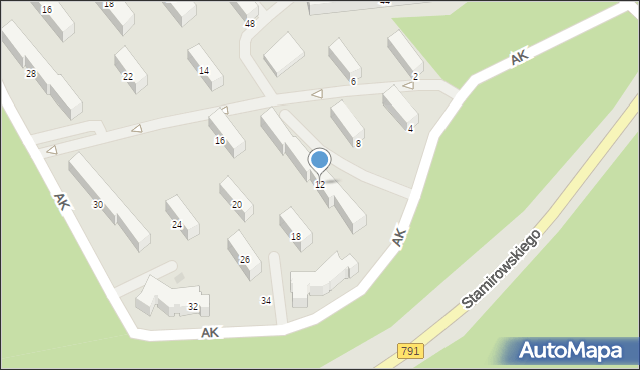 Olkusz, Armii Krajowej, 12, mapa Olkusz