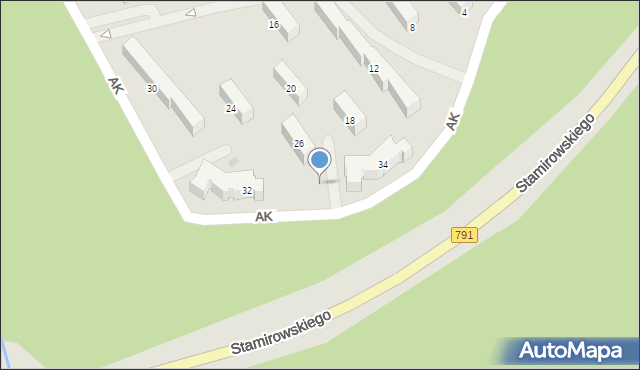 Olkusz, Armii Krajowej, 34, mapa Olkusz