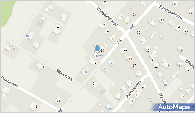 Olszewo-Borki, Armii Krajowej, 12, mapa Olszewo-Borki