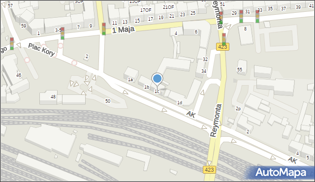 Opole, Armii Krajowej, 1c, mapa Opola