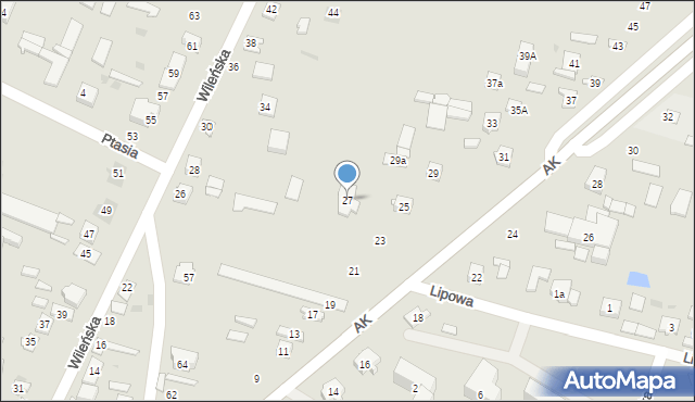 Ostrów Mazowiecka, Armii Krajowej, 27, mapa Ostrów Mazowiecka