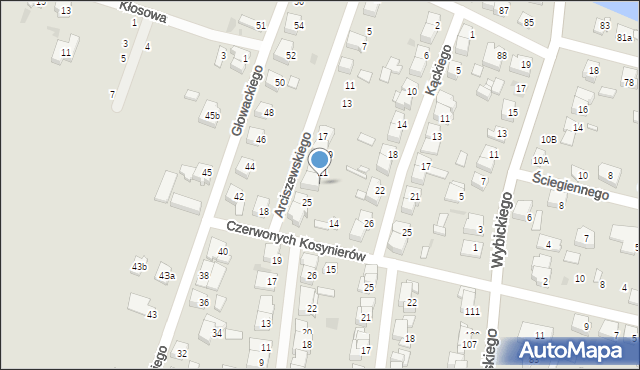 Ostrów Wielkopolski, Arciszewskiego Krzysztofa, 23, mapa Ostrów Wielkopolski