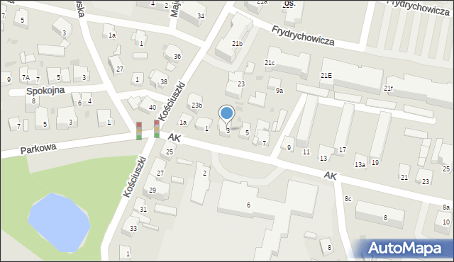 Ostrów Wielkopolski, Armii Krajowej, 3, mapa Ostrów Wielkopolski