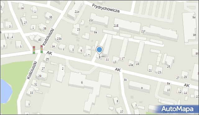 Ostrów Wielkopolski, Armii Krajowej, 9, mapa Ostrów Wielkopolski