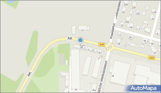 Ostrzeszów, Armii Krajowej, 1a, mapa Ostrzeszów