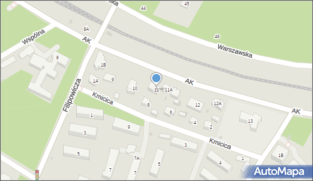 Otwock, Armii Krajowej, 11, mapa Otwock