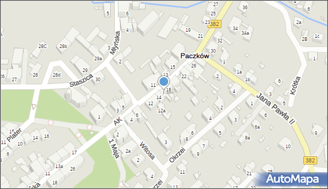 Paczków, Armii Krajowej, 16, mapa Paczków