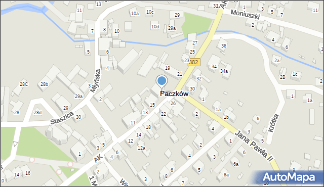 Paczków, Armii Krajowej, 17, mapa Paczków