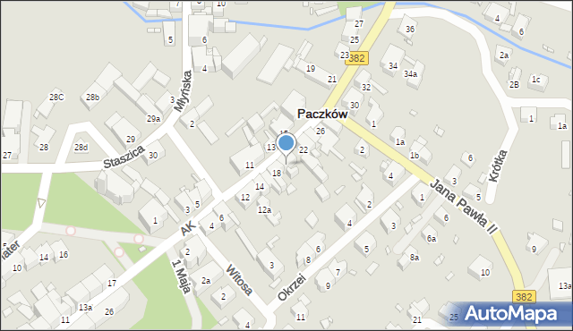 Paczków, Armii Krajowej, 20, mapa Paczków