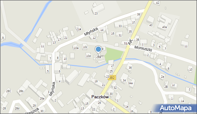 Paczków, Armii Krajowej, 29a, mapa Paczków