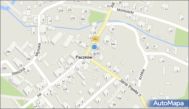 Paczków, Armii Krajowej, 30, mapa Paczków