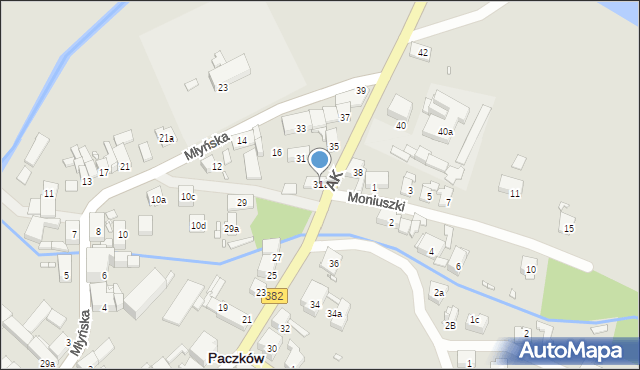 Paczków, Armii Krajowej, 31a, mapa Paczków