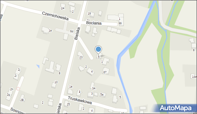 Pisarzowice, Aroniowa, 3, mapa Pisarzowice