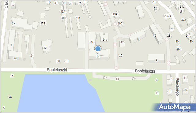 Płońsk, Armii Krajowej, 10, mapa Płońsk