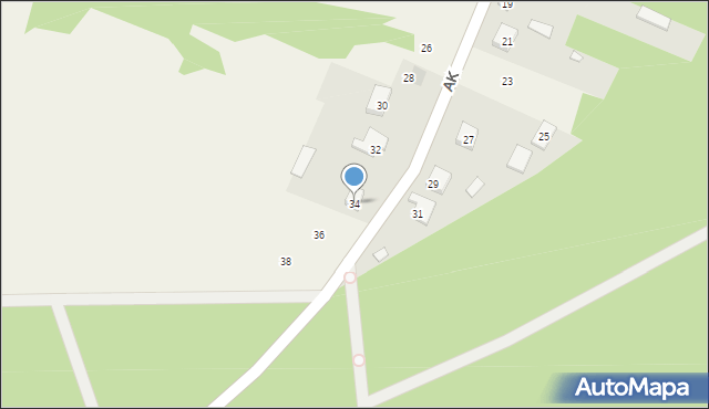 Pniewo, Armii Krajowej, 34, mapa Pniewo