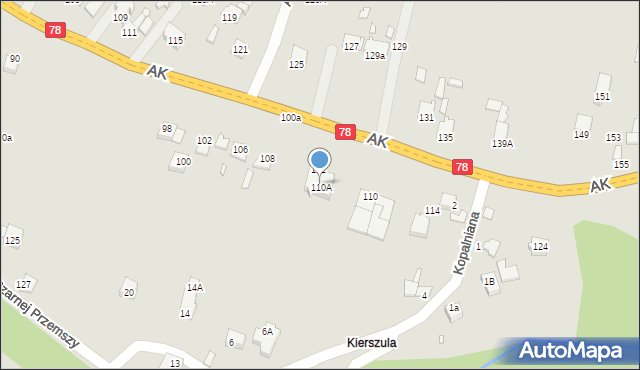 Poręba, Armii Krajowej, 126, mapa Poręba