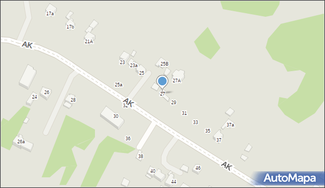 Poręba, Armii Krajowej, 27, mapa Poręba