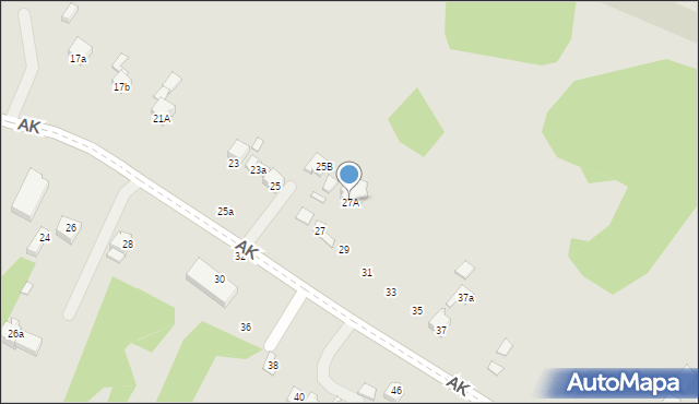 Poręba, Armii Krajowej, 27A, mapa Poręba