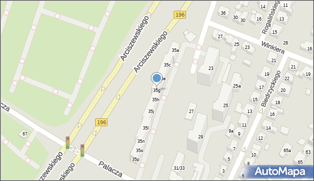 Poznań, Arciszewskiego Krzysztofa, 35g, mapa Poznania