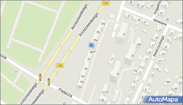 Poznań, Arciszewskiego Krzysztofa, 35h, mapa Poznania