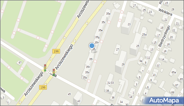 Poznań, Arciszewskiego Krzysztofa, 35k, mapa Poznania