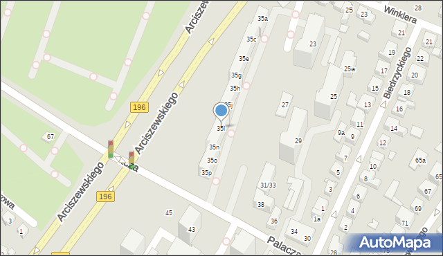 Poznań, Arciszewskiego Krzysztofa, 35l, mapa Poznania